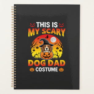 Funny Halloween Dog Dad Costume Witch Beagle Planner