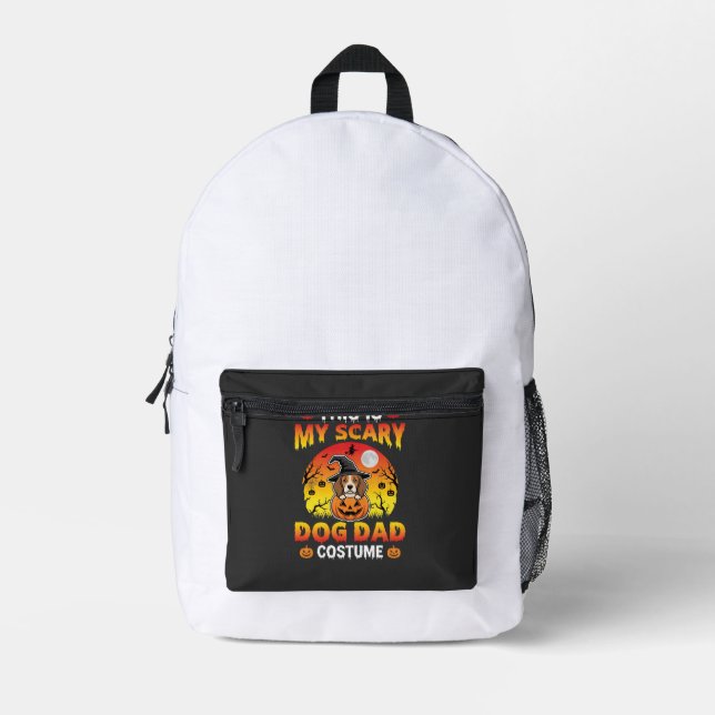 Funny Halloween Dog Dad Costume Witch Beagle Printed Backpack (Front)