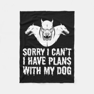 Funny Halloween Dog Fleece Blanket