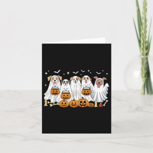 Funny Halloween Dog Ghost Costume Dog Lover Men Wo Card