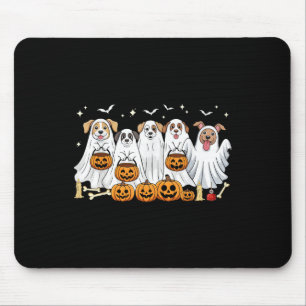 Funny Halloween Dog Ghost Costume Dog Lover Men Wo Mouse Pad