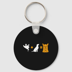 Funny Halloween Dog Ghost - Halloween Dog Key Ring