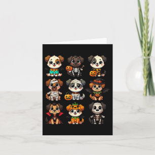 Funny Halloween Dogs Ghost Pumpkin Spooky Season D Card
