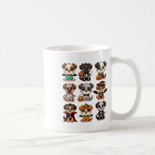 Funny Halloween Dogs Ghost Pumpkin Spooky Season D Coffee Mug