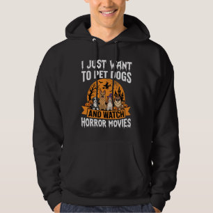 Funny Halloween Dogs Horror Movies Vector Hoodie