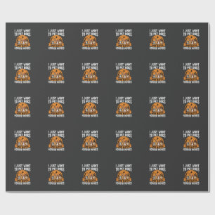 Funny Halloween Dogs Horror Movies Vector Wrapping Paper