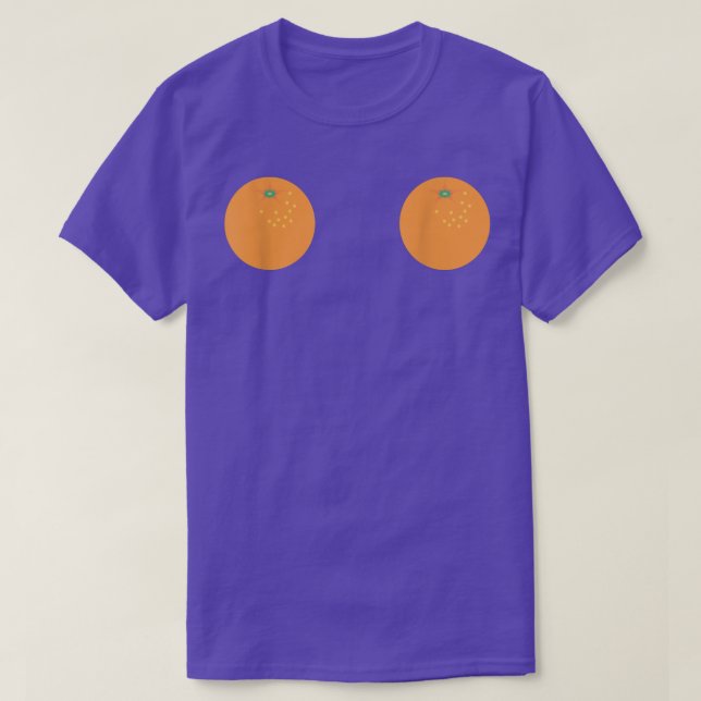 Funny Halloween Double Oranges 2561 T-Shirt (Design Front)