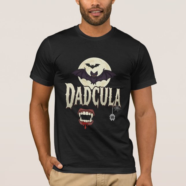 Funny Halloween Dracula Dad T-Shirt (Front)