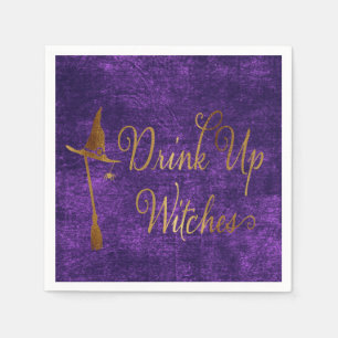 Funny Halloween Drink Up Witches Napkin