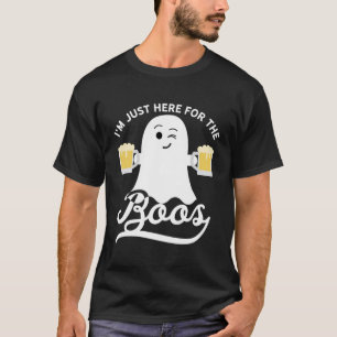 Funny Halloween Drinking Beer I'M Just Here For Th T-Shirt