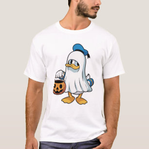 Funny Halloween Duck  – Ghost Costume Trick-or-Tre T-Shirt