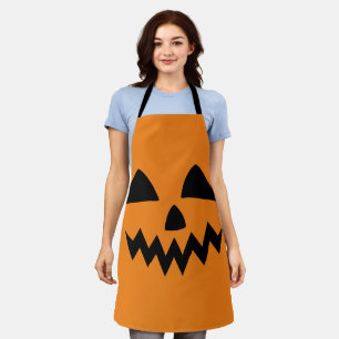 Funny Halloween face ghost Pumpkin scary boo Party Apron