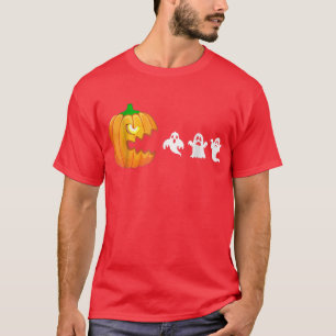 Funny Halloween For Women Kids Men Pumpkin Ghosts T-Shirt