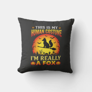 Funny Halloween Fox Human Costume Cushion