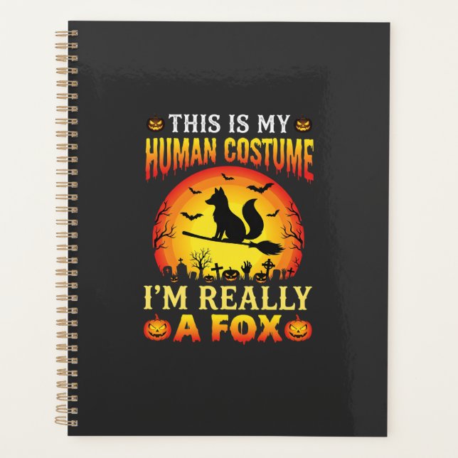 Funny Halloween Fox Human Costume Planner (Front)