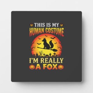Funny Halloween Fox Human Costume Plaque