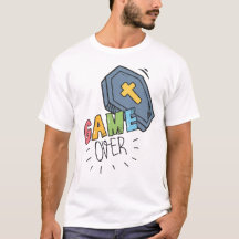 Funny Halloween game over coffin men's T-Shirt