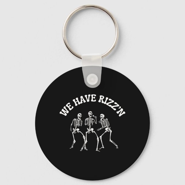 Funny Halloween Gen Alpha Slang Rizzn Key Ring (Front)