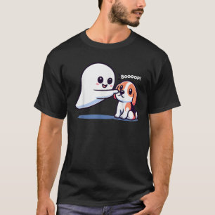 Funny Halloween Ghost Beagle Dog Boop Silly Puppy  T-Shirt