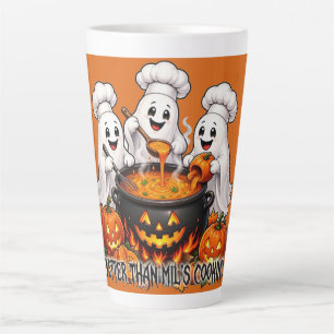 Funny Halloween Ghost – Better Than MIL’s Cookin' Latte Mug