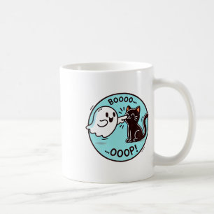 Funny Halloween Ghost Black Cat Boop Easy Lazy Cos Coffee Mug