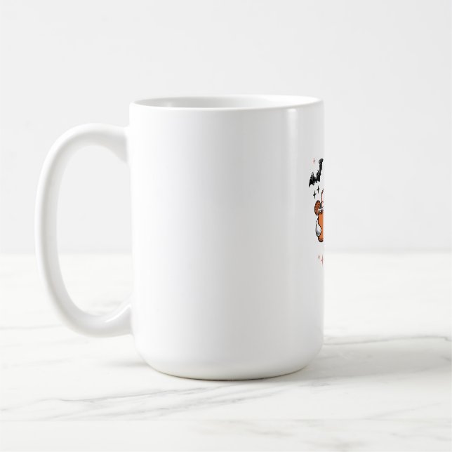 Funny Halloween Ghost Boo Jee ghost for Halloween Coffee Mug (Left)