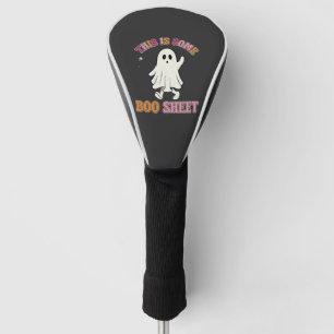 Funny Halloween Ghost Boo Sheet Floral Retro Desig Golf Head Cover