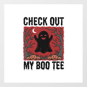Funny Halloween Ghost Boo Tee Vintage Vector Desig