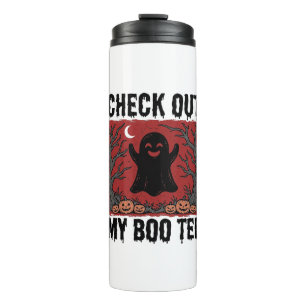 Funny Halloween Ghost Boo Tee Vintage Vector Desig Thermal Tumbler