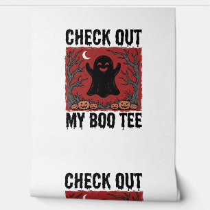 Funny Halloween Ghost Boo Tee Vintage Vector Desig Wallpaper