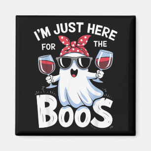 Funny Halloween Ghost Design Im Here for The Boos Magnet