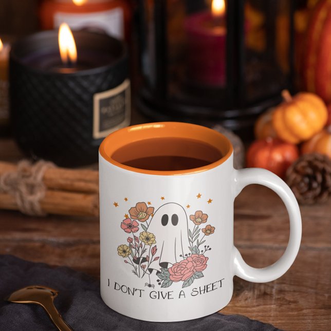 Funny Halloween Ghost & Flower Coffee Mug (Creator Uploaded)