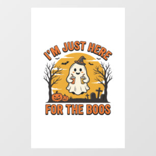 Funny Halloween Ghost Here for the Boos Vintage De