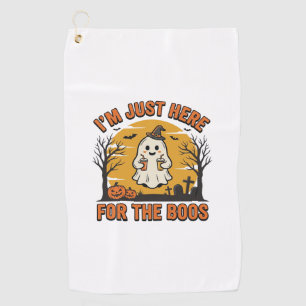Funny Halloween Ghost Here for the Boos Vintage De Golf Towel