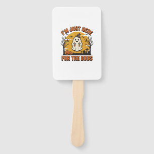 Funny Halloween Ghost Here for the Boos Vintage De Hand Fan