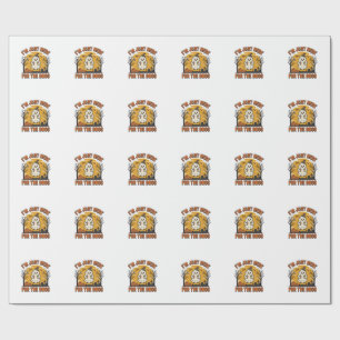 Funny Halloween Ghost Here for the Boos Vintage De Wrapping Paper