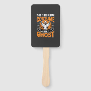 Funny Halloween Ghost Human Costume Vintage Hand Fan