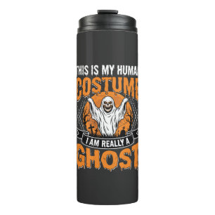 Funny Halloween Ghost Human Costume Vintage Thermal Tumbler