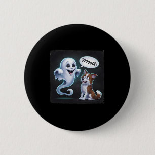 Funny Halloween Ghost Husky Dog Boop Silly Puppy H 6 Cm Round Badge