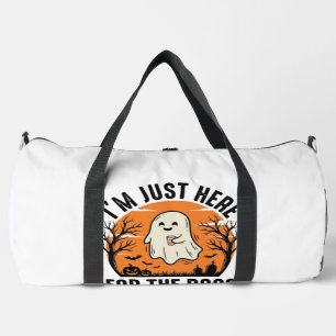 Funny Halloween Ghost Just Here for the Boos Shirt Duffle Bag