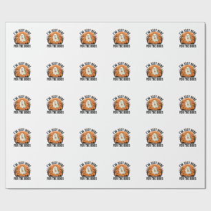 Funny Halloween Ghost Just Here for the Boos Shirt Wrapping Paper