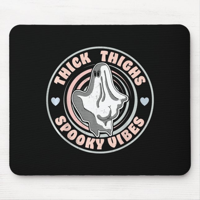Funny Halloween Ghost Pastel Goth Mouse Pad (Front)