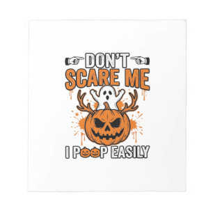 Funny Halloween Ghost Pumpkin Quote Vector Design_ Notepad