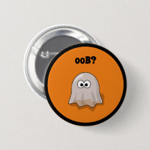 Funny Halloween Ghost Says Boo Backwards