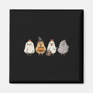 Funny Halloween Ghost Spooky Chickens Ghost Chicke Magnet