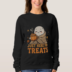 Funny Halloween Ghost Sweatshirt   Just Here