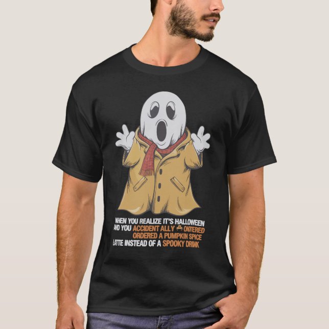Funny Halloween Ghost T-Shirt  (Front)
