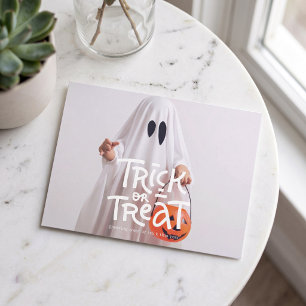 Funny Halloween Ghosting Trick or Treat This Year Postcard