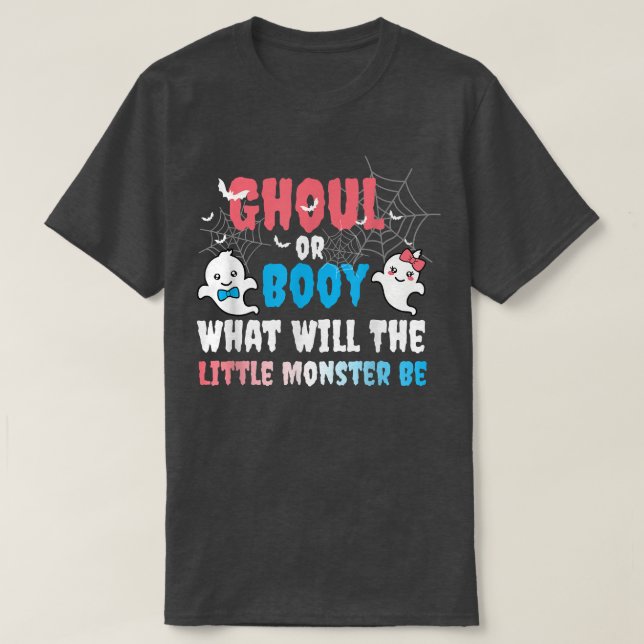 Funny Halloween Ghoul Or Booy Ghost Monster Gender T-Shirt (Design Front)