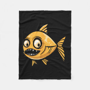 Funny Halloween Goldfish Zombie Fleece Blanket